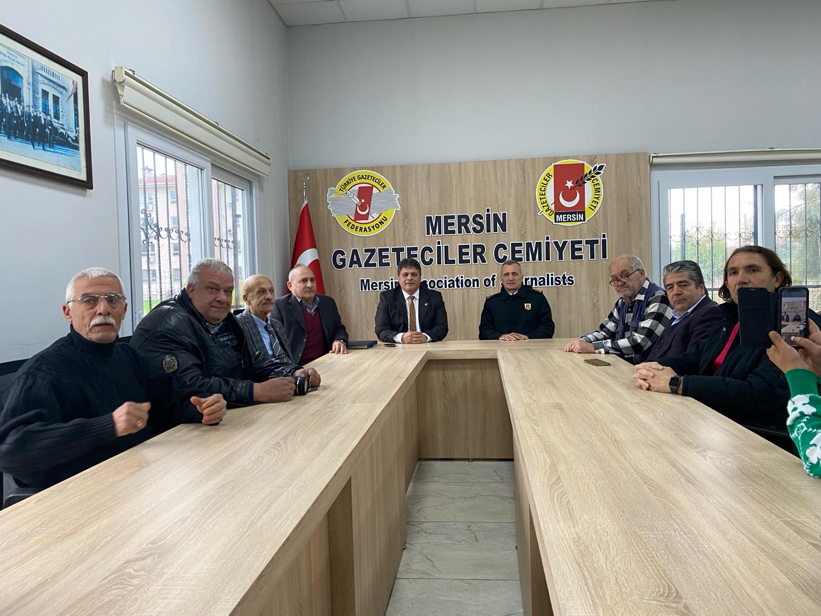 Mersin İl Jandarma Komutanı,  Tuğgeneral Ercan ATASOY   Mersin gazeteciler cemiyetini ziyaret etti;