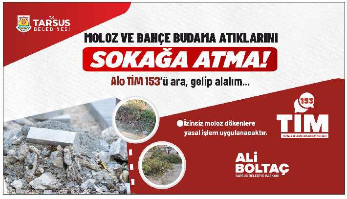 “BELEDİYEMİZE BİLDİREREK ÇEVREMİZİ KORUYABİLİRİZ”