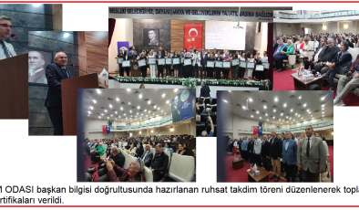MSMMM ODASI başkan bilgisi doğrultusunda hazırlanan ruhsat takdim töreni düzenlenerek toplam 39 kişiye sertifikaları verildi.