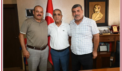 MERSİN MÜNİBÜSCÜLER ODASI HACI VELİ ÇELİK VE VEKİLİ MEHMET KARTAL’ DAN VEYSEL SARIYA ZİYARET;