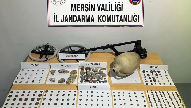 Mersin’de Tarihi Eser Kaçakçısına Jandarmadan Darbe