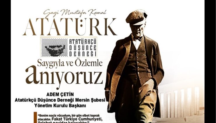 10kasım ulu önder atatürk ün ölümünün 87  yıldönümü anma mesajları