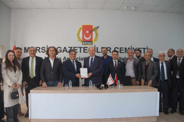Kuzey Kıbrıs Türk Cumhuriyeti (KKTC) Cumhurbaşkanı Ersin Tatar, Mersin’e gerçekleştirdiği ziyaret kapsamında Mersin Gazeteciler Cemiyeti’ni (MGC) ziyaret ederek medya mensuplarıyla bir araya geldi.