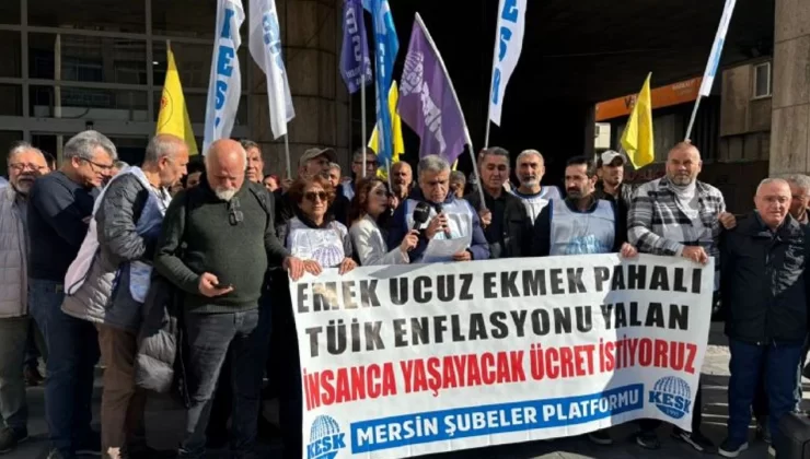 Mersin’de Kamu Emekçileri Zamları Protesto Etti.