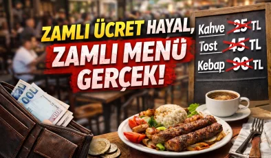 Mersin’de zamlı maaş gelmeden zamlı menü masada