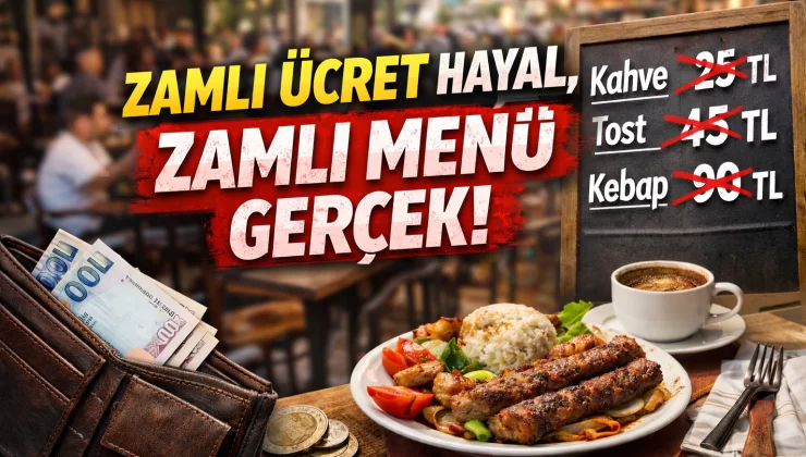 Mersin’de zamlı maaş gelmeden zamlı menü masada