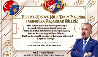 kosava -türkiye milli maçı başarılar dileme mesajı