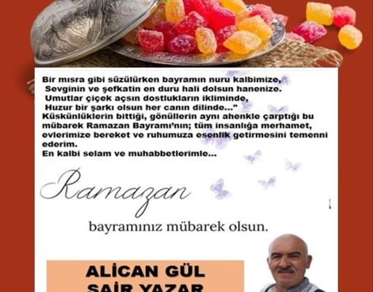 ALİCAN GÜL BAYRAM MESAJI