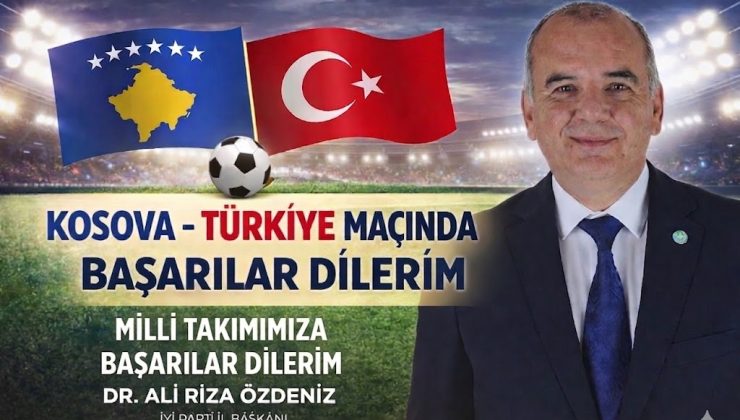 kosava -türkiye  milli maçı başarılar dileme  mesajı