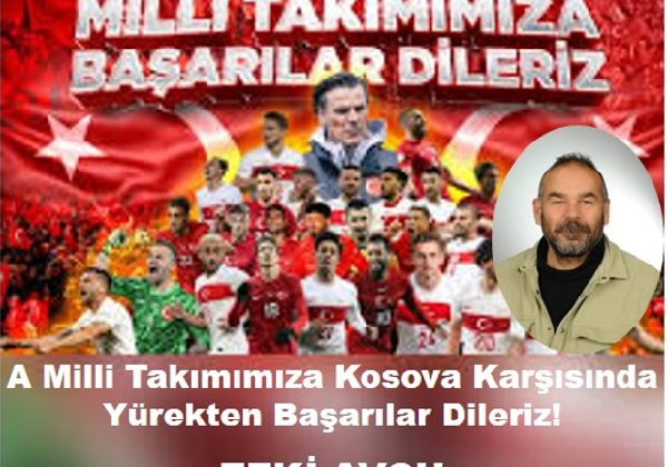 kosava -türkiye milli maçı başarılar dileme mesajı