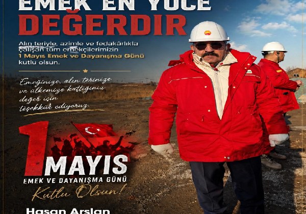 Hasan Arslan ASKON Mersin Şube Başkanı  1mayıs mesajı