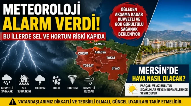 Dikkat! Bu illerde sel ve hortum riski kapıda, Mersin’de son durum açıklandı