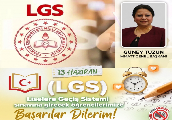 GÜNEY TÜZÜN MMATT GENEL BAŞKANI —BAŞARI MESAJI