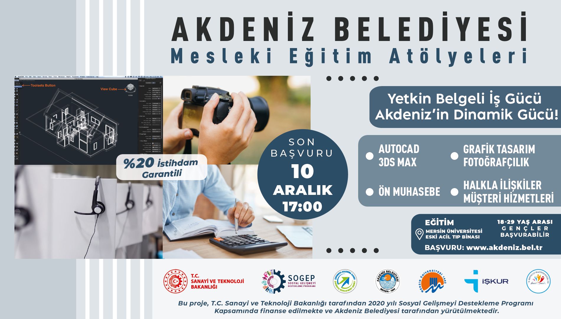 MESLEKİ EĞİTİM ATÖLYELERİ’NE BAŞVURULAR BAŞLADI