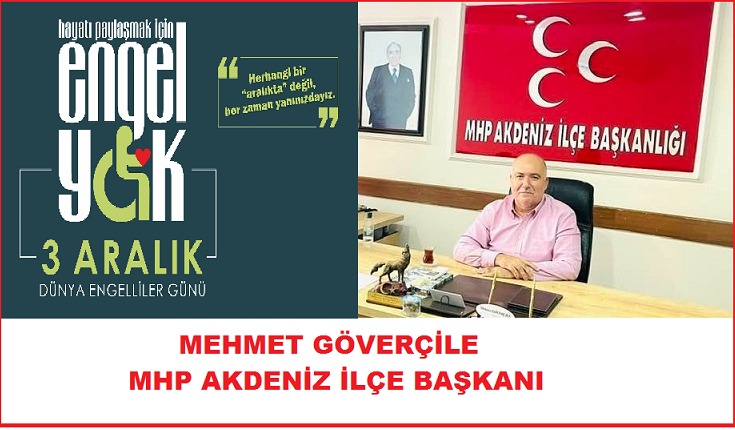 3aralık dünya engelliler günü mesajı;