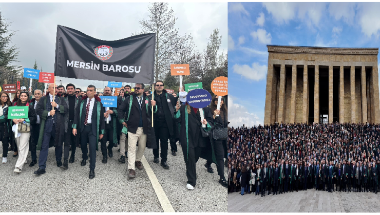 AVUKATLAR, ‘SAVUNMANIN BAĞIMSIZLIĞI VE HUKUKA SAYGI’ YÜRÜYÜŞÜ YAPTI  “BU SES SUSTURULAMAZ”