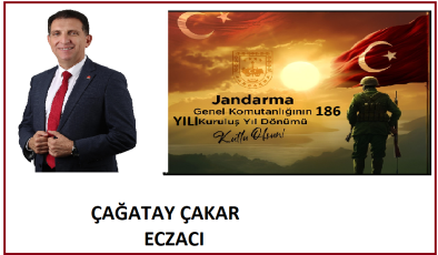 JANDARMA TEŞKİLATININ 186 KURULUŞ YIL DÖNÜMÜ KUTLAMA MESAJI
