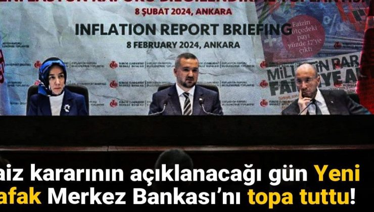 Faiz kararının açıklanacağı gün Yeni Şafak Merkez Bankası’nı topa tuttu!
