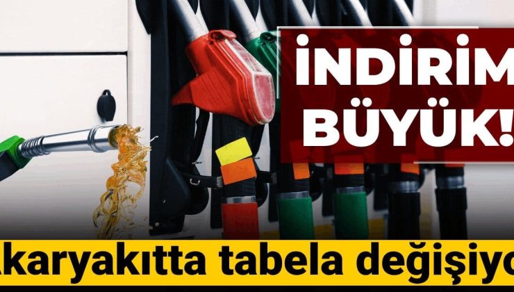 Akaryakıtta tabela değişiyor: İndirim büyük!