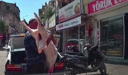 Adana’da Şaşırtan Görüntüler! Etler Otomobil Bagajında…