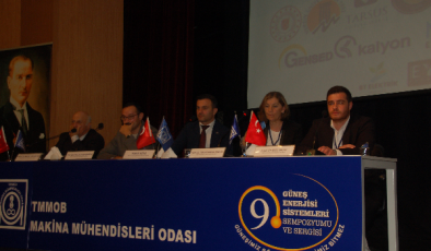 MAKİNA MÜHENDİSLERİODASI MERSİN ŞUBESİ NİN HAZIRADIĞI 9 CU GÜNEŞ SEMPOZYUM  AÇILIŞ KONUŞMASINDA ŞUNLARI  SÖYLEDİ;