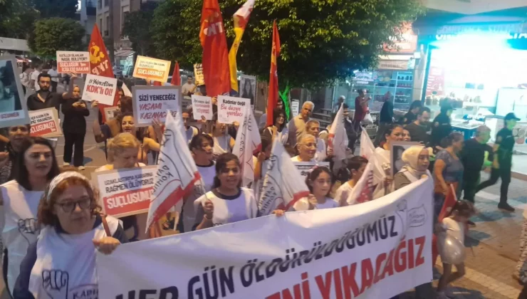 Mersin’de Kadınlar Pozcu’da Kadın Cinayetlerine Ses Verdi