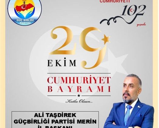 29 EKİM CUMHURİYET BAYRAMI KUTLAMA MESAJI