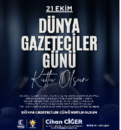 Bugün; fedakârlıkla, cesaretle ve sorumluluk bilinciyle gerçeğin peşinde koşan tüm gazetecilerin günü.