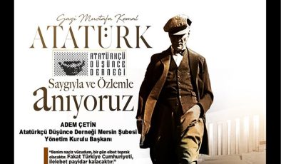 10kasım ulu önder atatürk ün ölümünün 87  yıldönümü anma mesajları