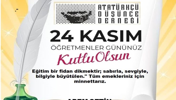 24 KASIM ÖĞRETMENLER GÜNÜ KUTLAMA MESAJLARI