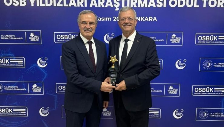 Mersin OSB’ye Ankara’da büyük takdir: “En çok katkı veren” ödülü