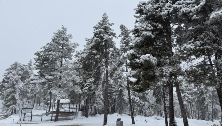 Denize dakikalar, zirvede kar! Mersin’den şaşırtan manzaralar