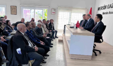 KKTC 5’inci Cumhurbaşkanı Ersin Tatar, Mersin temasları kapsamında Mersin Gazeteciler Cemiyeti’ni ziyaret etti;