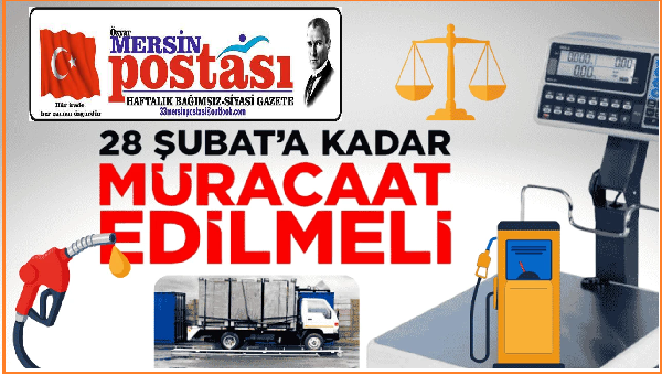 Mersin’de Akaryakıt, Kantar, Tartı Muayene İçin Son Tarih 28 Şubat 2026