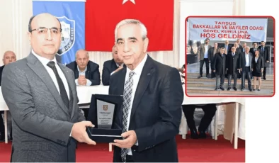Tarsus Bakkallar ve Bayiler Odasın’da Oktay Yılmaz Güven Tazeledi.