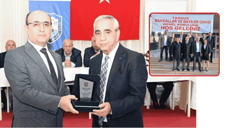 Tarsus Bakkallar ve Bayiler Odasın’da Oktay Yılmaz Güven Tazeledi.