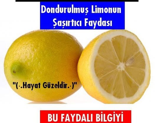 Dondurulmuş limonun şaşırtıcı faydası