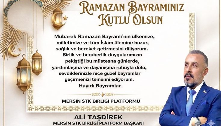 ALİ TAŞDİREK BAYRAM MESAJI