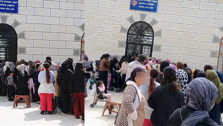Mersin’de bayramlık kuyruğu: Yüzlerce kişi saatlerce bekledi