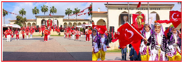 MERSİN’DE 106. YIL GURURU: CUMHURİYET MEYDANI AL-YILDIZLA DONANDI!