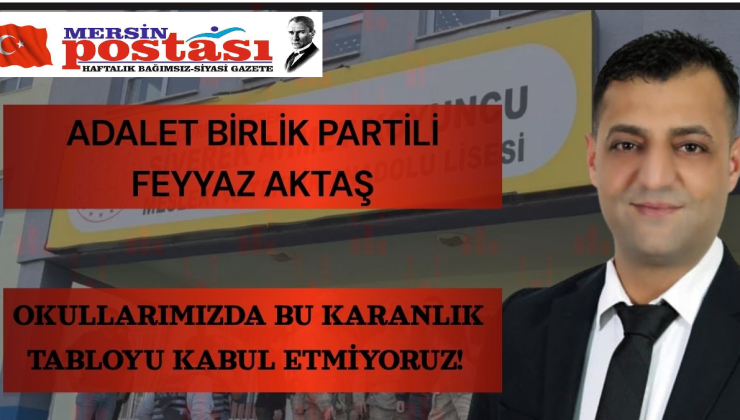 AB Partili Aktaş: “Okullarda güvenlik zafiyeti tartışması artık görmezden gelinemez”