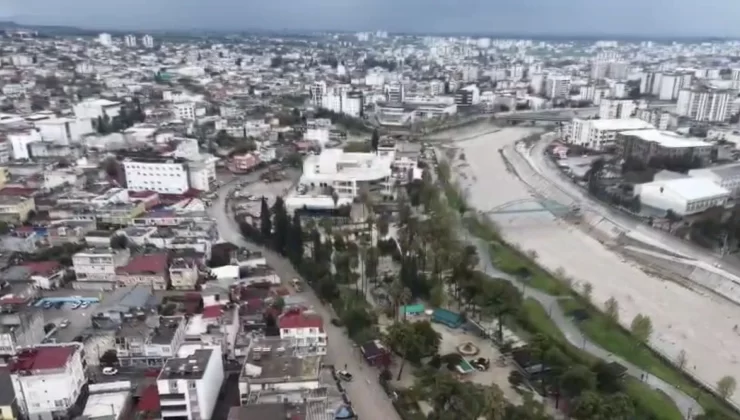 Kadirli’yi sel vurdu: Bilanço havadan görüntülendi