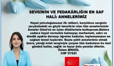 CHP ÜYESİ ÖZLEM BİNGÖL’den  ANNELER GÜNÜ MESAJI