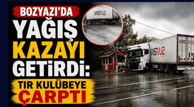 Tekmen’de Yağış Kazayı Getirdi: TIR Kulübeye Çarptı