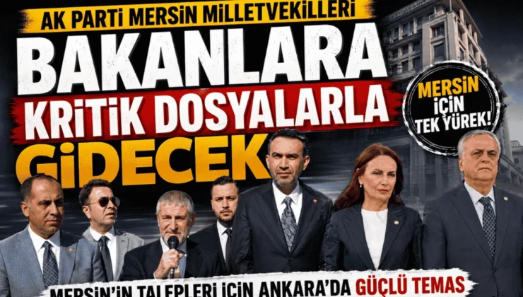 AK Parti Mersin Milletvekilleri Bakanlara Kritik Dosyalarla Gidecek