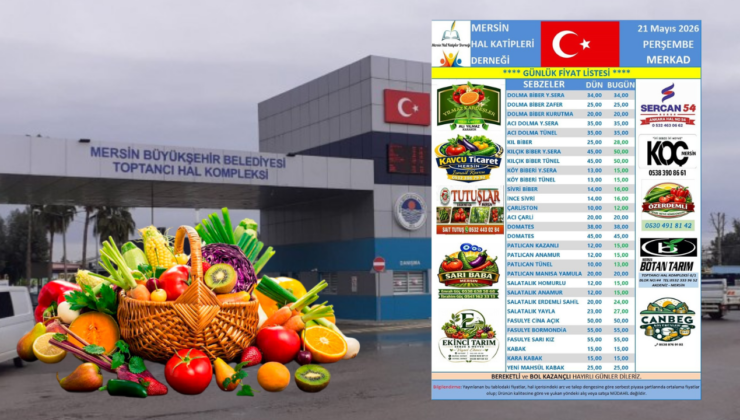 Mersin’de Hal Fiyatları güncellendi: Hangi ürün ne kadar oldu?