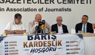 Mersin doğu güneydoğu dernekler federasyonu olarak barış sürecini destekliyoruz barış ve kardeşliğe inanıyoruz basın açıklaması