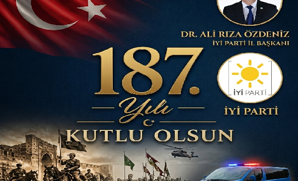 İYİ PARTİ MERSİN İL BAŞKANI ÖZDENİZ’DEN JANDARMA TEŞKİLATI’NIN 187. YILINA KUTLAMA MESAJI