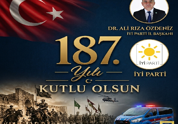 İYİ PARTİ MERSİN İL BAŞKANI ÖZDENİZ’DEN JANDARMA TEŞKİLATI’NIN 187. YILINA KUTLAMA MESAJI