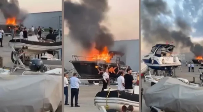 Mersin Marina’da Tekne Yangını Sonrası “Allaha Emanet Yaşıyoruz”
